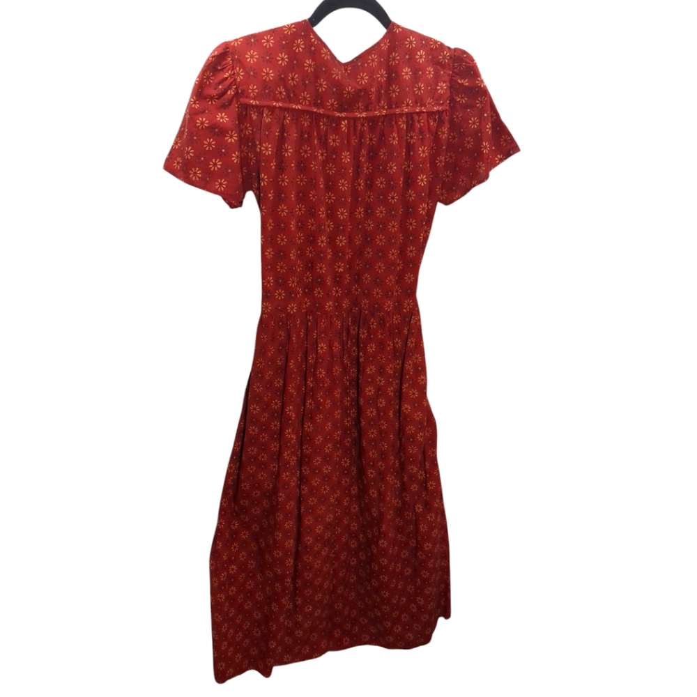 Christy Dawn Red Printed Midi Dress - Picture 3 of 7